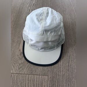 Lululemon Athletica White and Black Mesh Runner's Cap